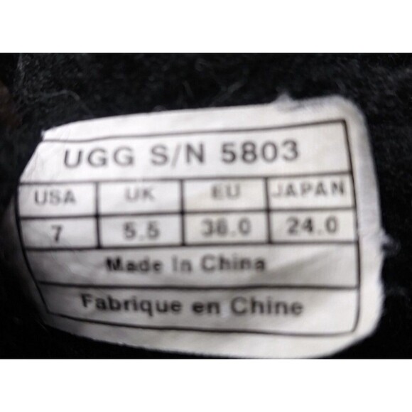 UGG Bailey Button Boots Women's Size 7 M Black Suede Ankle Boots - Picture 5 of 6